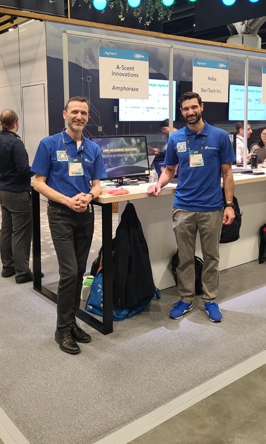 Inanç and Luke at the Amphoraxe booth at Web Summit