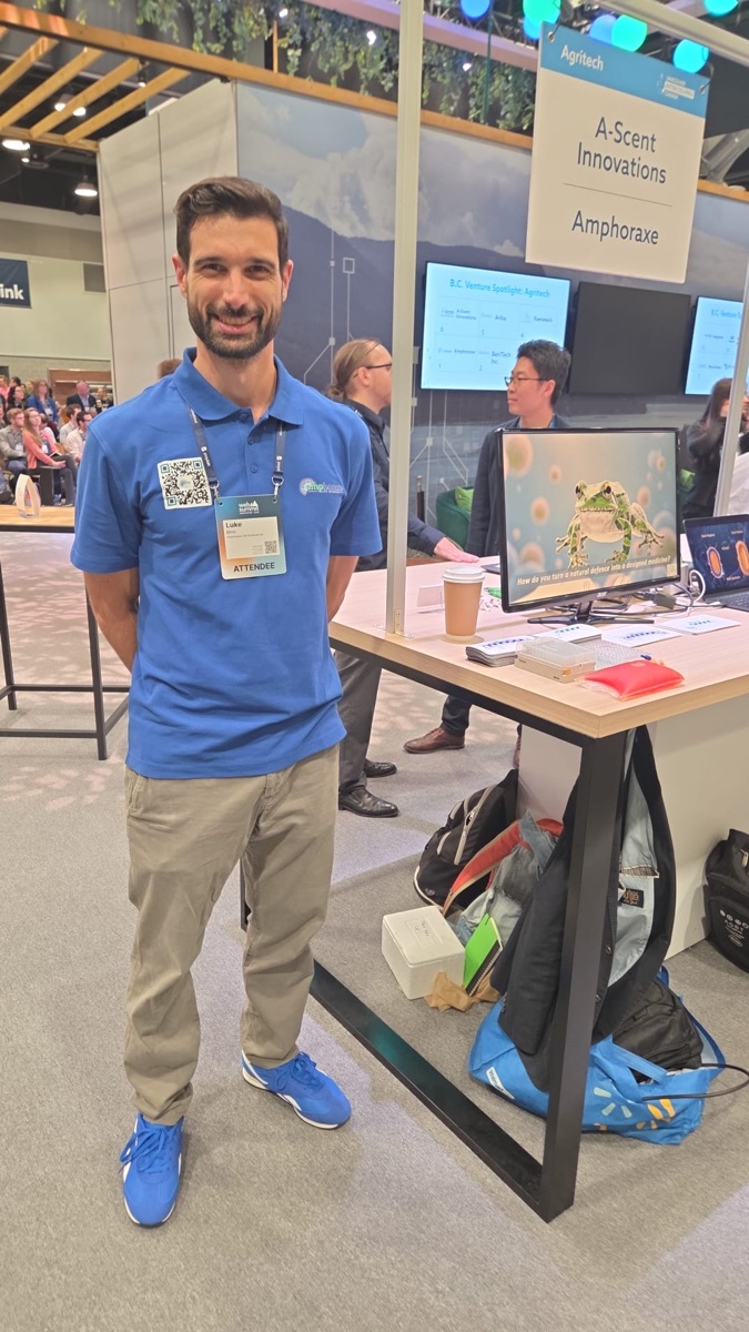 Luke at the Amphoraxe table at Web Summit