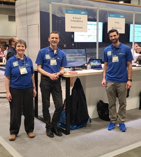 Anat, Inanç, and Luke representing Amphoraxe at Web Summit